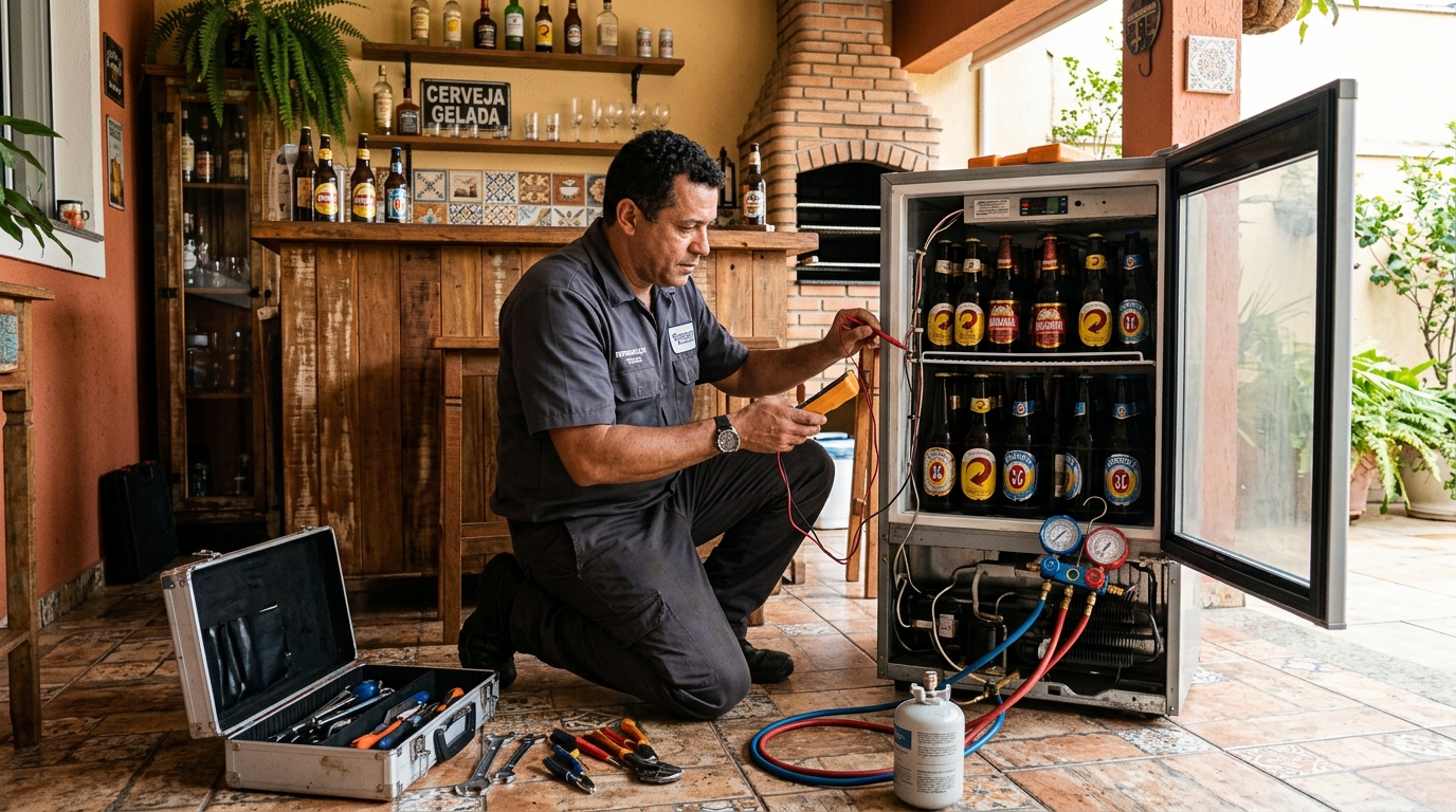 Aplicação de gás refrigerante em cervejeira atendida em São José do Rio Preto‑SP